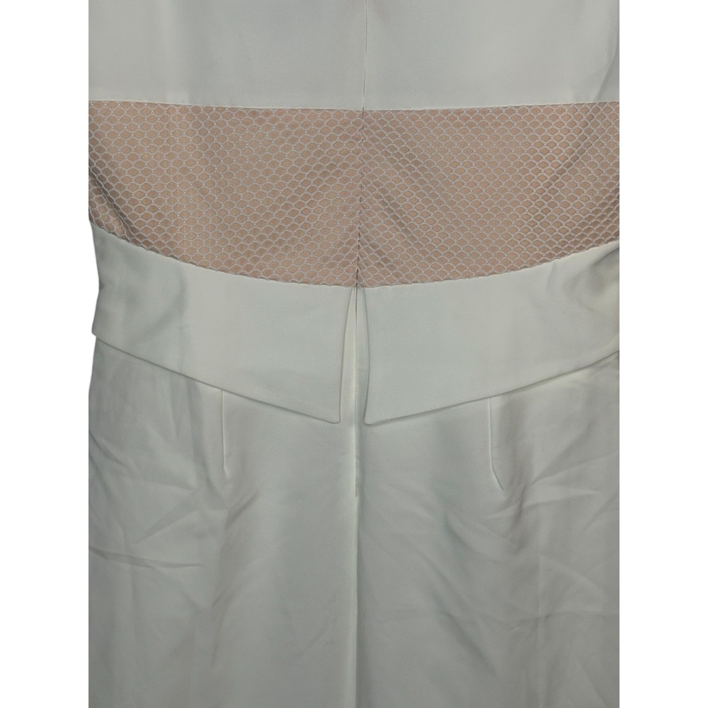 JAX BLACK LABEL Dress White Blush Mesh Illusion Sheath Midi Cocktail Size 6 NWT‎ - Picture 6 of 12